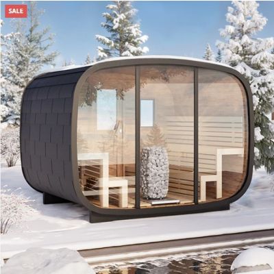 Fass-Sauna OVAL für 8 Personen