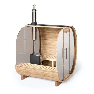 Spiegel Fass-Sauna 2-2.3m quadratisch