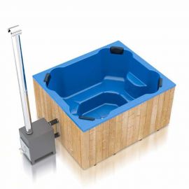 Holzbadezuber GFK für 8 Personen 2,0x1,7m