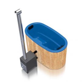 Holzbadezuber GFK für 2 Personen OVAL