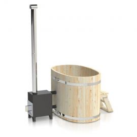 Holzbadezuber für 2 Personen, Oval 1,6x1m