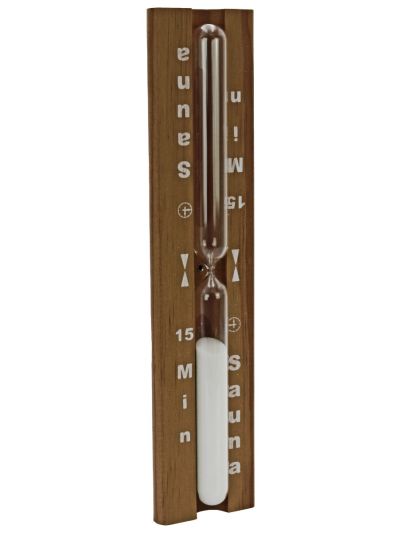 Saunasand-Uhr 15min. Thermo-Holz
