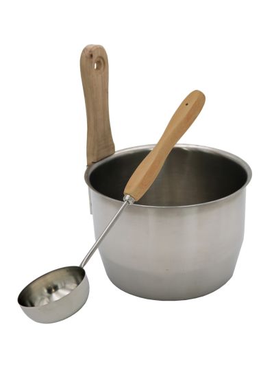 Sauna-Set Schüssel und Schöpfkelle