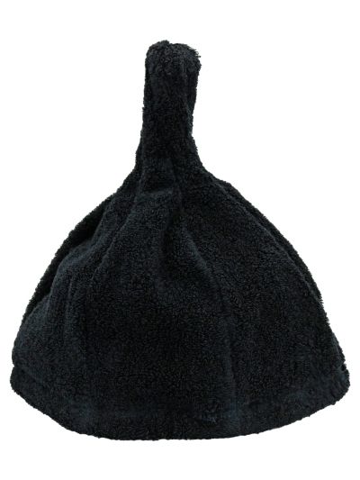 Saunahut schwarz Leinenfrottee