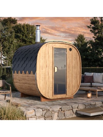 Fass-Sauna 2.4m quadratisch