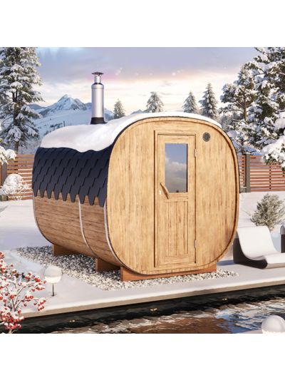 Fass-Sauna 3.0m quadratisch
