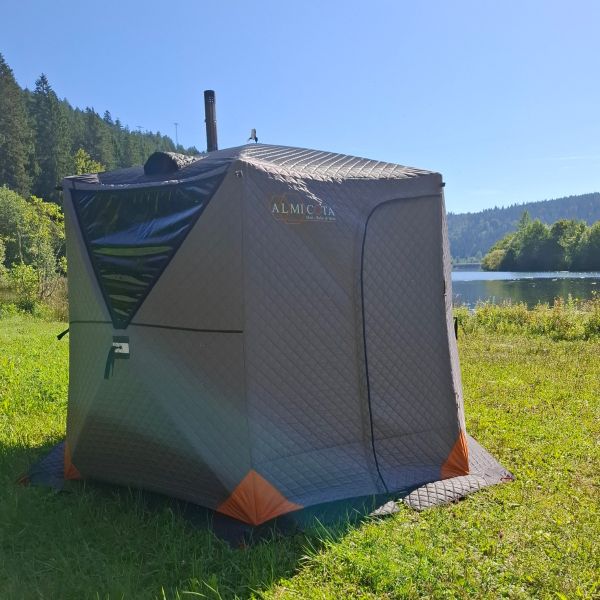 Saunazelt am See, Camping, Angeln, Freizeit